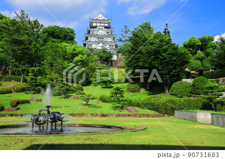 【広島県】復興後の福山城天守閣 【広島県】復興後の福山城天守閣 90731683