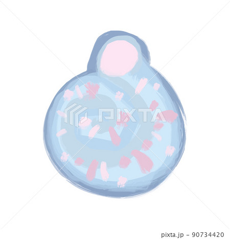 Vector Blue sea shell painted in watercolor. Summer illustration of the underwater world. 90734420