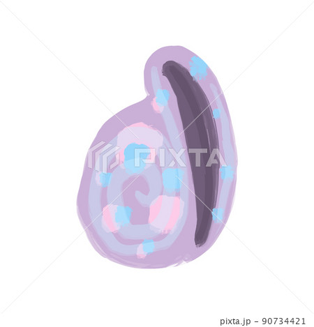Vector Purple rapan sea shell painted in watercolor. Summer illustration of the underwater world. Vector Purple rapan sea shell painted in watercolor. Summer illustration of the underwater world. 90734421