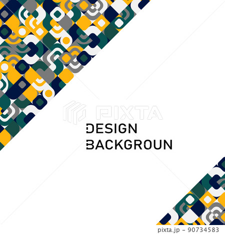 Background abstract shapes Bauhaus Modern geometric shapes triangles, square, circles of minimal shapes - Vector 90734583