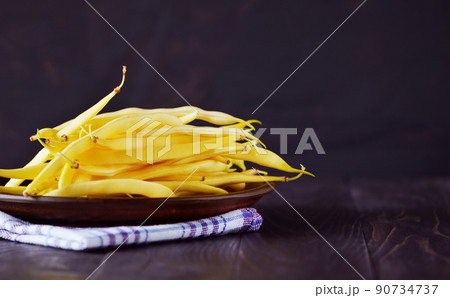 Farm fresh yellow asparagus, top view. Farm fresh yellow asparagus, top view. 90734737