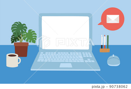 メールが届いたパソコンデスク 90738062