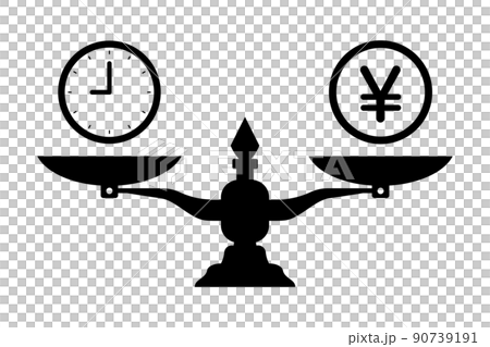 時間とお金の天秤 90739191