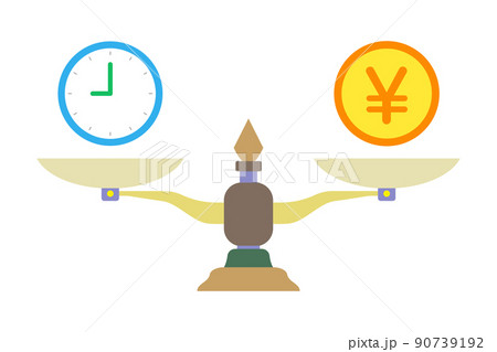 時間とお金の天秤 90739192
