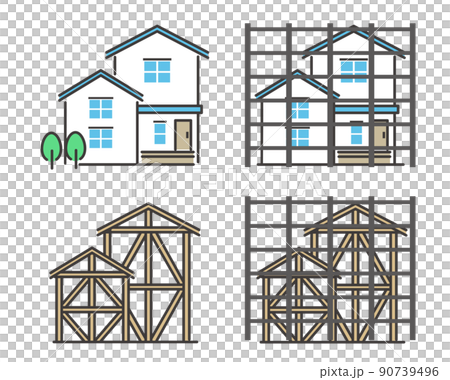 房子裝修和新的矢量圖素材/圖標/房子/家 90739496