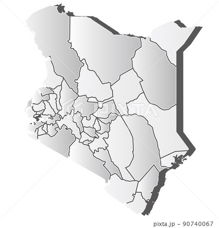 ケニア　地図　シルエット　アイコン