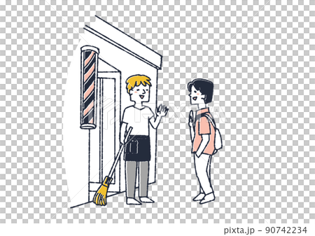 熟悉面孔的美髮師，與當地居民交流的商店 90742234