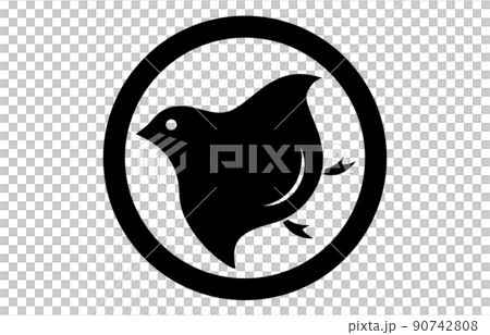 Chidori on the Japanese family crest 90742808