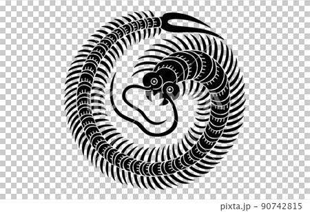 Japanese family crest Centipede circle facing left 90742815