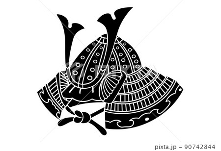 日本の家紋鋏形兜 日本の家紋鋏形兜 90742844