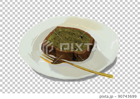 抹茶パウンドケーキのイラスト 抹茶パウンドケーキのイラスト 90743699