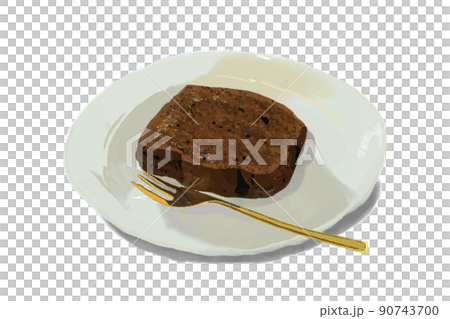 紅茶パウンドケーキのイラスト 90743700