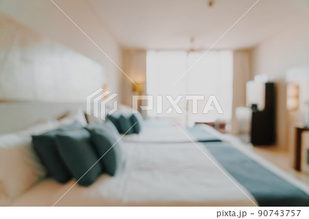 abstract blur bedroom interior for background 90743757