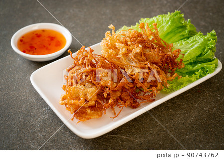 Fried Enoki Mushroom or Golden Needle Mushroom 90743762