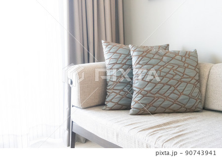 beautiful pillows decoration on sofa in living room beautiful pillows decoration on sofa in living room 90743941