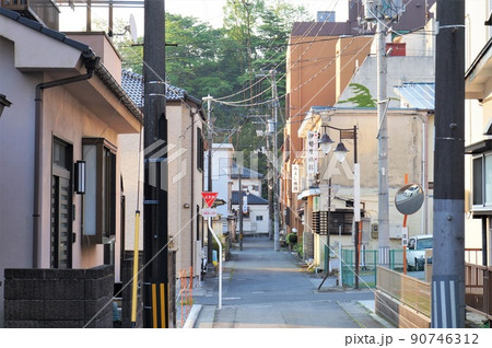 いわき湯本温泉郷の町並み【福島県いわき市常磐】 いわき湯本温泉郷の町並み【福島県いわき市常磐】 90746312