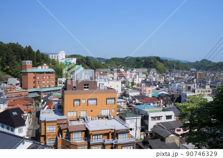 いわき湯本温泉郷の風景【福島県いわき市常磐】 90746329