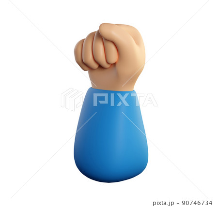 Human hand fist gesture. Power, fight, protest or strenght concept. Realistic 3d high quality render isolated on white background. Human hand fist gesture. Power, fight, protest or strenght concept. Realistic 3d high quality render isolated on white background. 90746734
