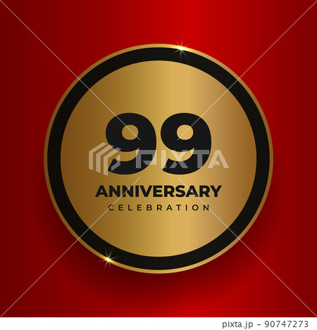 99 years anniversary celebration background. 90747273