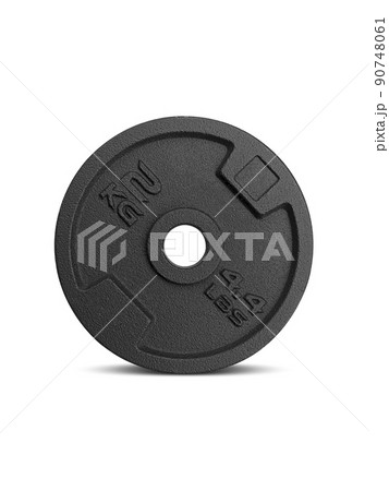 dumbbell discs isolated on white background dumbbell discs isolated on white background 90748061