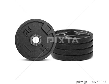 dumbbell discs isolated on white background 90748063