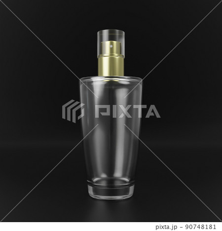 Perfume bottle on a black background. 3d render Perfume bottle on a black background. 3d render 90748181