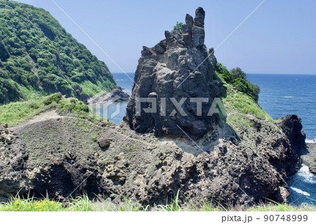 島根半島四十二浦  島根町多古の石柱 90748999