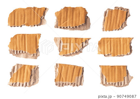 Handmade torn cardboard isolated on white background. Handmade torn cardboard isolated on white background. 90749087