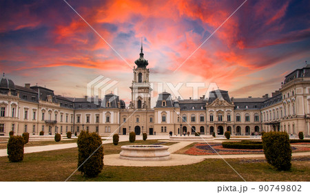 Festetics Palace at sunrise in Keszthely Hungary Festetics Palace at sunrise in Keszthely Hungary 90749802