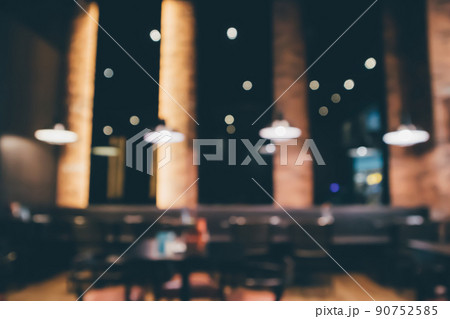 Abstract blur cafe restaurant with abstract bokeh light defocused background Abstract blur cafe restaurant with abstract bokeh light defocused background 90752585
