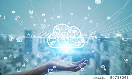 クラウドコンピューティング　SaaS 90753041