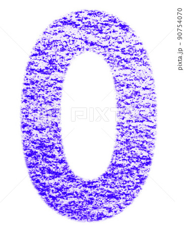 クレヨンで描かれた数字 ゼロ 0 青紫色 背景白 高解像度 パス付 他色有り クレヨンで描かれた数字 ゼロ 0 青紫色 背景白 高解像度 パス付 他色有り 90754070