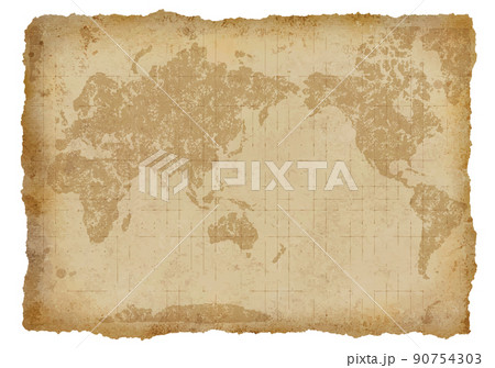 古い世界地図背景イメージ古紙
