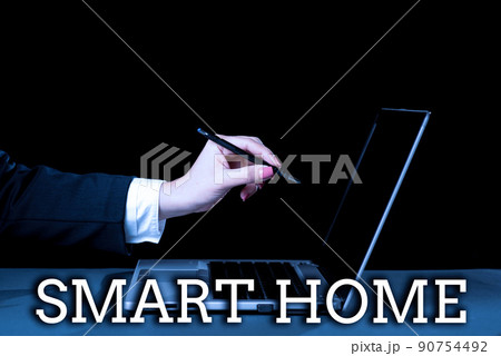Handwriting text Smart Home. Concept meaning automation system control lighting climate entertainment systems -47826 Handwriting text Smart Home. Concept meaning automation system control lighting climate entertainment systems -47826 90754492