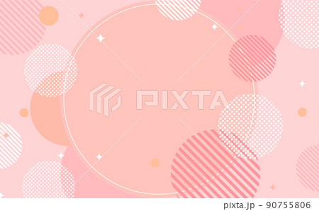 円 水玉 ピンク フレーム  幾何学 円 水玉 ピンク フレーム  幾何学 90755806