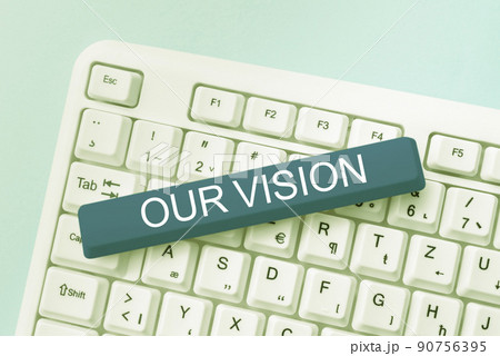 Conceptual display Our Vision. Concept meaning plan for next five to ten years about company goals to be made -48971 90756395