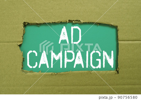 Text showing inspiration Ad Campaign. Business approach promotion of specific product or service through internet -48061 90756580