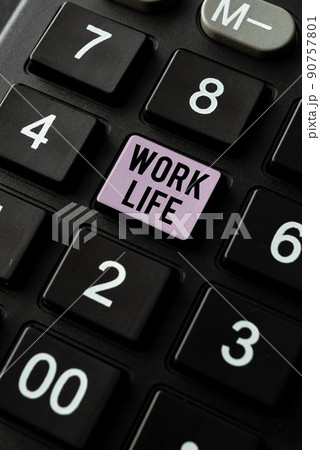 Conceptual display Work Life. Internet Concept An everyday task to ern money to sustain needs of one s is self -49140 Conceptual display Work Life. Internet Concept An everyday task to ern money to sustain needs of one s is self -49140 90757801