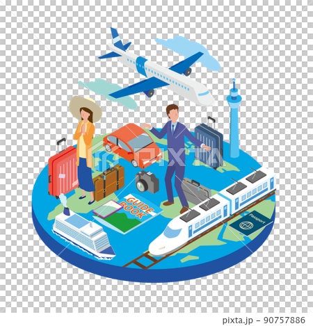 旅行観光出張のイメージイラスト 90757886