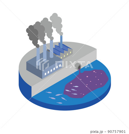 海洋汚染のイメージイラスト 90757901