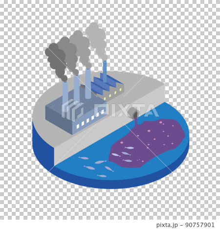 海洋汚染のイメージイラスト 90757901