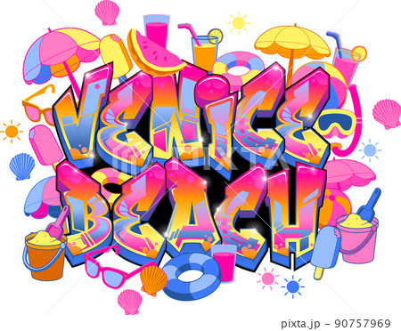 Graffiti Styled Urban Street Art Tagging Design - Venice Beach Graffiti Styled Urban Street Art Tagging Design - Venice Beach 90757969