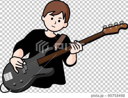 Man playing the base Man playing the base 90758498