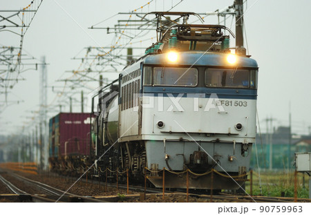 北陸本線 美川ー加賀笠間 JR貨物 EF81-503(富山) 北陸本線 美川ー加賀笠間 JR貨物 EF81-503(富山) 90759963