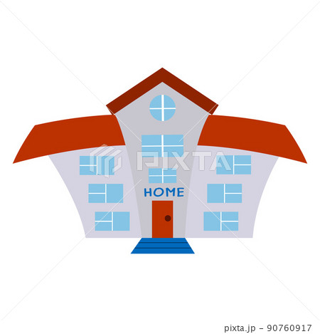 residential house, cottage. vector isolated on a white background residential house, cottage. vector isolated on a white background 90760917