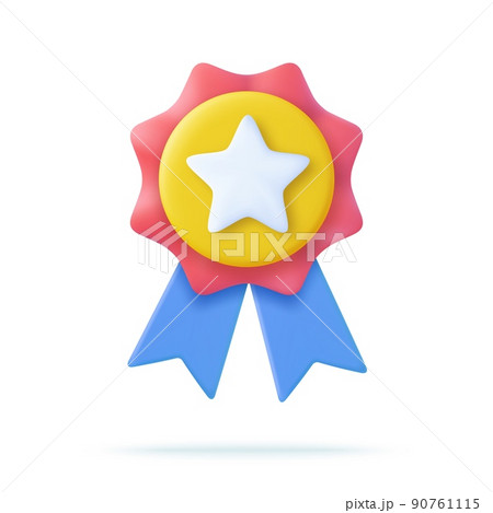 3d Winner medal with ribbon. 3d Winner medal with ribbon. 90761115