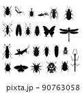 昆虫シルエット 90763058