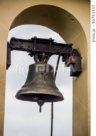 the bell of Ukrainian autocephalous Orthodox church of St.Nicholas in Skhidnytsa, Ukraine the bell of Ukrainian autocephalous Orthodox church of St.Nicholas in Skhidnytsa, Ukraine 90763537