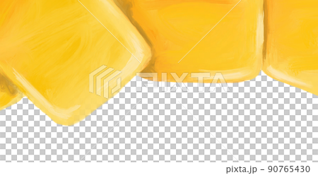 Butter cheese yellow banner footer hand painting illustration Butter cheese yellow banner footer hand painting illustration 90765430