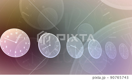 時計 クロック 時間 タイム 時代 歴史 ヒストリー 時間旅行 タイムマシン CG イラスト 90765743